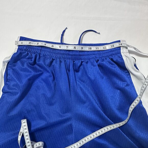 VINTAGE Nike Basketball Shorts Mens Large Blue White Dazzle Shimmer Y2K 00s - Picture 4 of 11
